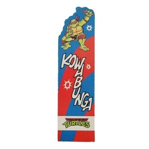 Vintage 80s Kowabunga Raphael Ninja Turtles Bookmark Cowabunga 1989 Antioch Z480